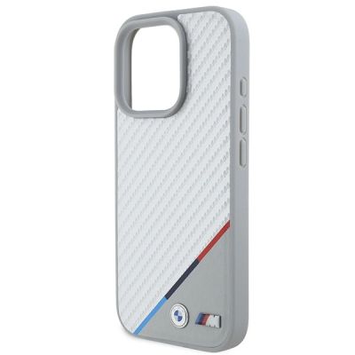 6. BMW M Carbon Tricolor Line MagSafe Case for iPhone 16 Pro - Gray