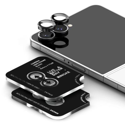 3. Ringke Camera Frame Protector 2-Pack for Samsung Galaxy Z Flip 8 - Black