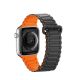 2. Dux Ducis Strap (Armor Version) Apple Watch SE Strap, 9, 8, 7, 6, 5, 4, 3, 2, 1 (41, 40, 38 mm) Silicone Magnetic Band Bracelet Black/Orange