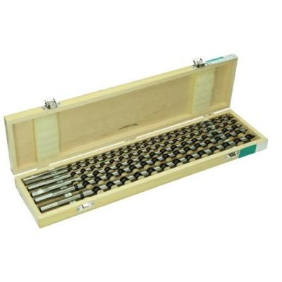 set of wood drills in a 6-piece cassette (6/8/10/12/14/16x4)