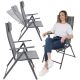 GARDEN CHAIR 57x68x106CM 2xTEXTLINE 7-POSITION WITH HEADREST SET OF 2 PCS
