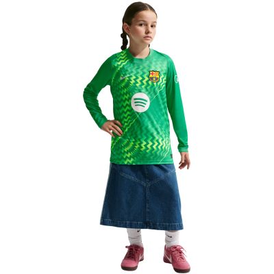 5. Nike FC Barcelona Stadium Goalkeeper 2026/27 Kids' Jersey Green II3610 324