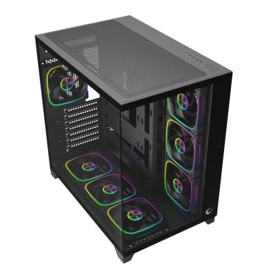 3. RAMPAGE PC Case with Tempered Glass SEALITE 7X ARGB PWM Fan BLACK