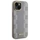 4. DKNY Leather Checkered Mono Pattern MagSafe iPhone 15 Plus Case - Beige