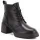 Women's leather ankle boots on a platform, insulated, brown, D&A S.Barski CR62-3368