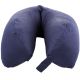 2. TRAVEL BLUE CRESCENT-SHAPED TRAVEL PILLOW WITH NATURAL GOOSE FEATHERS