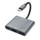 Hub Wozinsky WHCH-01 USB-C PD 100W HDMI 4K@30Hz USB-A 10Gbps - gray