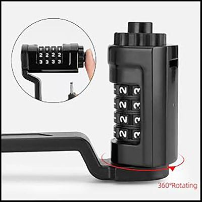 6. Rockbros LFCXR0085 Folding Bike Lock with Combination - Black