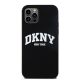 8. DKNY Liquid Silicone White Printed Logo MagSafe Case for iPhone 12/12 Pro - Black