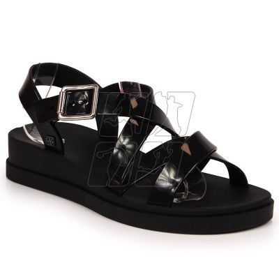 4. Zaxy W INT1714 black rubber Roman sandals