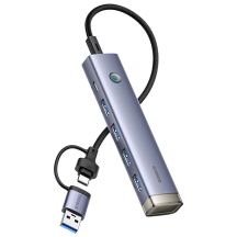 Baseus UltraJoy Series USB-A/USB-C hub 4xUSB-A 3.0 1xUSB-C 5V - gray