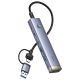 Baseus UltraJoy Series USB-A/USB-C hub 4xUSB-A 3.0 1xUSB-C 5V - gray