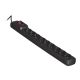 Activejet COMBO surge protector strip 9 gn/3m/cz (10A; 2300W) 3m; black