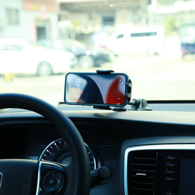 8. Joyroom car phone holder with flexible arm for dashboard or windshield, black (JR-ZS259)