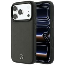 Mercedes Leather Mesh with Bow Line MagSafe Case for iPhone 18 Pro / 17 Pro - Dark Gray