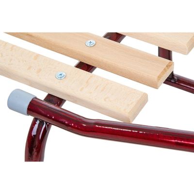 4. METAL SLEDGE FOR 2 PEOPLE, BURGUNDY