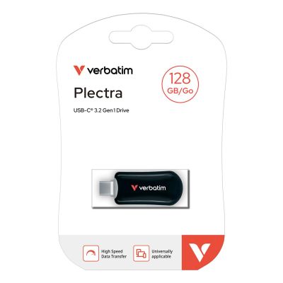 5. Verbatim 30225 USB Flash Drive 128GB USB Type-C 3.2 Gen 1 (3.1 Gen 1) Black