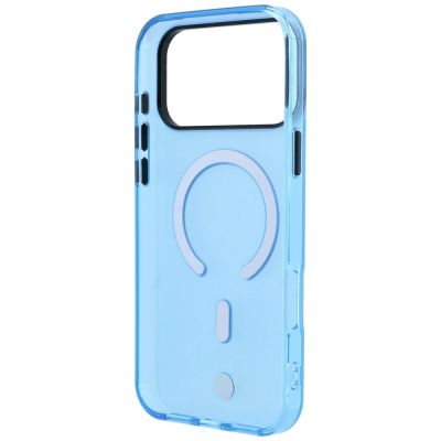 7. BMW Sign Frosted IML & Metal Logo MagSafe Case for iPhone 18 Pro / 17 Pro - Blue
