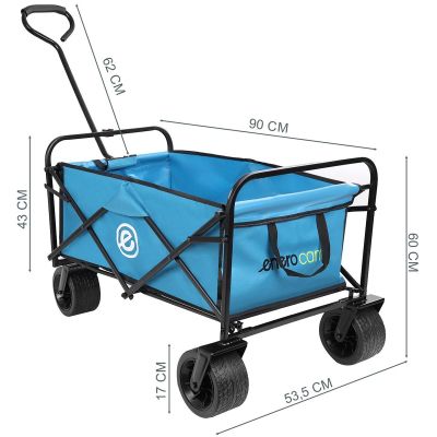 9. DELUXE FOLDABLE TRAVEL AND BEACH STROLLER 66x48x90CM WITH HANDLE, BLUE