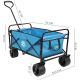 9. DELUXE FOLDABLE TRAVEL AND BEACH STROLLER 66x48x90CM WITH HANDLE, BLUE
