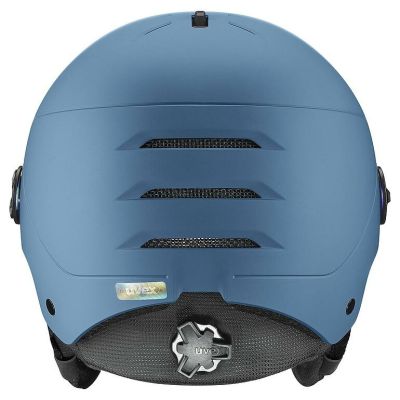 5. Uvex wanted visor ski helmet, stone colour, blue