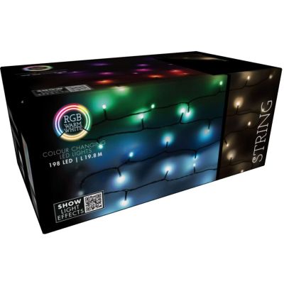 18. CHRISTMAS TREE LIGHTS 198 LED RGBW LIGHT CHAIN WITH REMOTE CONTROL