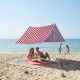 6. TENT ROOF SUN SAIL WITH POLES 3X1.7M RED