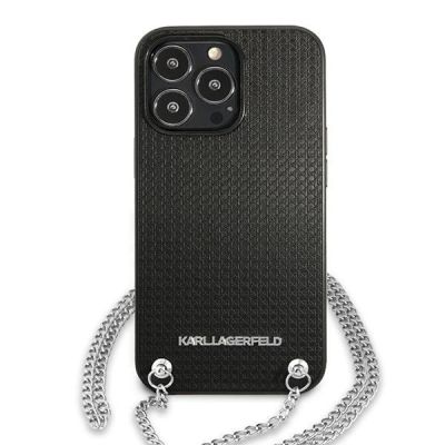 3. Karl Lagerfeld Monogram Plaque Case for iPhone 13 Pro / 13 6.1" - Blackx