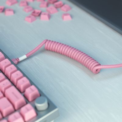 6. Glorious Gaming GLO-KB-ACC-CBL-COIL-PPNK Keyboard/Mouse Cable Pink 1.4m