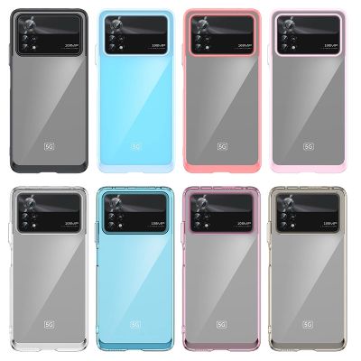 6. Outer Space Case for Xiaomi Poco X4 Pro 5G cover with a flexible frame blue
