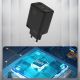 5. Dudao A29 65W GaN Wall Charger 2 x USB-C + 1 x USB-A - Black