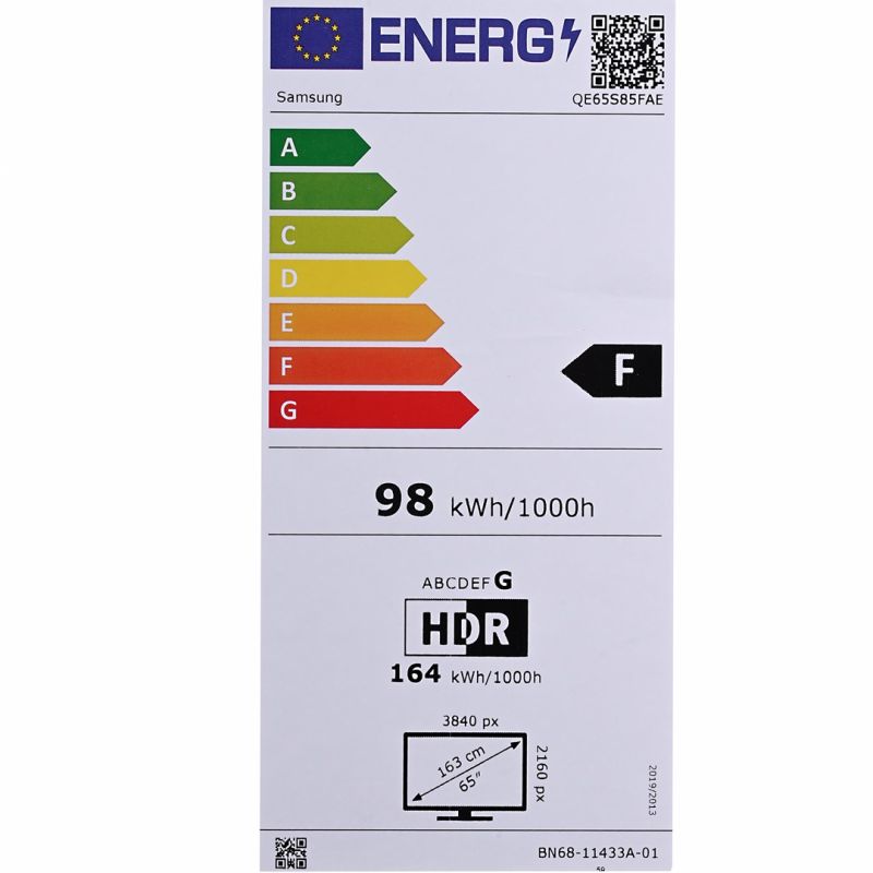 14. Samsung QE65S85F OLED TV 65'' 4K Ultra HD 120 Hz Tizen Q-Symphony Black