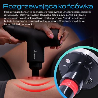 9. Extralink Massage Gymgun Fit 2.0 Pro | Massage Gun | 7 Heads, 6 Modes