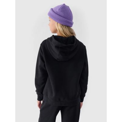 6. Girls' sweatshirt with hood, open, 4F Junior 4FJWMM00TSWSF1316-20S