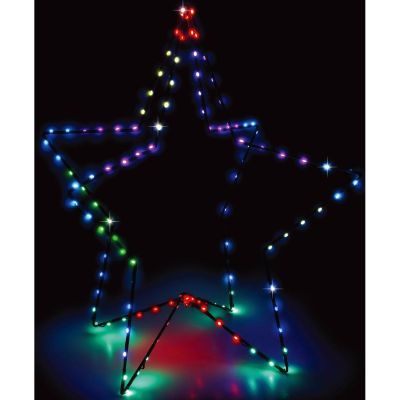 19. 3D DECORATIVE STANDING STAR 120LED RGB 80CM