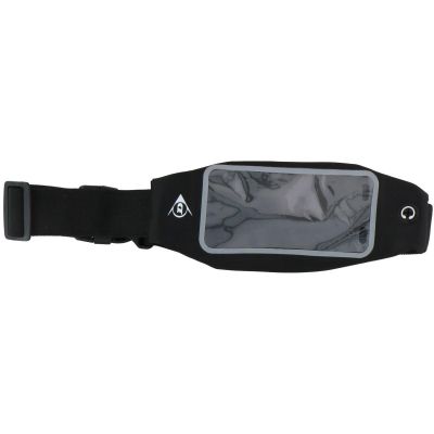 DUNLOP BLACK SPORTS WATERPROOF WAIST BAG FOR RUNNING WITH PHONE WINDOW