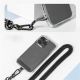 4. Neck and shoulder phone lanyard 120 cm with metal buckle - black