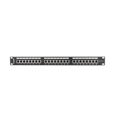 5. Patch panel Lanberg PPS6-1024-B (1U; cat. 6; 24xRJ-45)