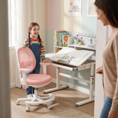 7. Junior 3.6 Pink Swivel Chair