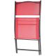 24. BALCONY FURNITURE SET ROUND TABLE AND 2 FOLDING CHAIRS RED