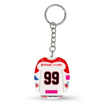 2. KH Toruń hockey jersey keychain (Home) SREBBREKH-KHT
