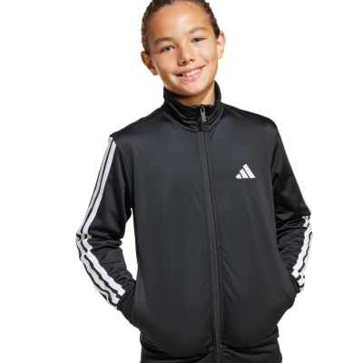 6. adidas Essentials Climacool Kids 3 Stripes Training Tracksuit 205 Black JD6502
