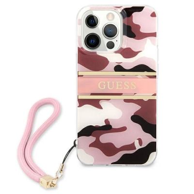 3. Guess GUHCP13XKCABPI iPhone 13 Pro Max 6.7" pink/pink hardcase Camo Strap Collection