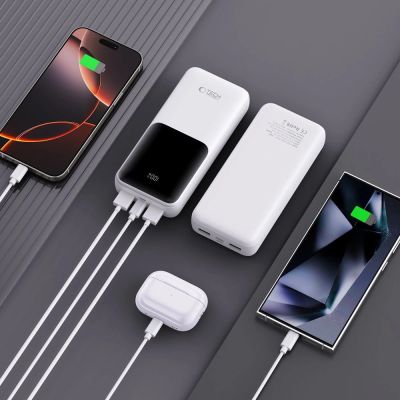 6. Powerbank Tech-Protect PB02 20000mAh 22.5W - white