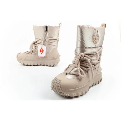 8. Lee Cooper women's winter trekking sports shoes, insulated, beige, natural leather
