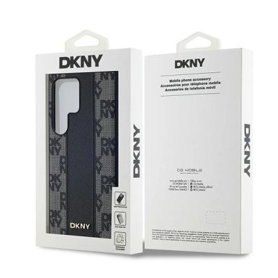 8. DKNY Leather Checkered Mono Pattern MagSafe Case for Samsung Galaxy S24 Ultra - Black