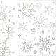 SILVER CHRISTMAS WINDOW STICKERS