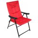 10. FOLDING GARDEN CHAIR 59X66X45/90CM WITH CUSHION RED