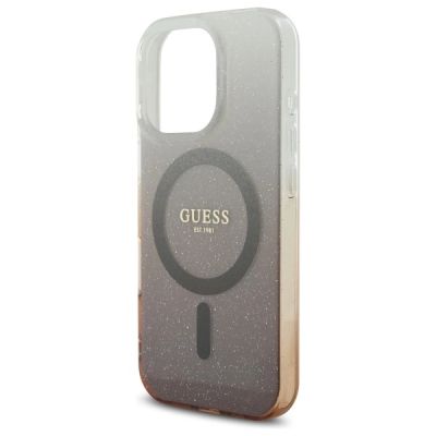 6. Guess IML Glitter Gradient MagSafe iPhone 16 Pro Case - Brown