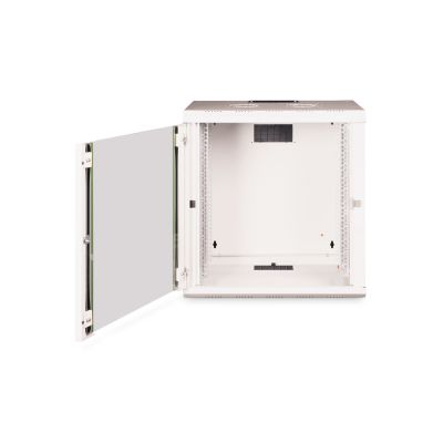 6. Digitus Unique 19" 12U 600x450 wall-mounted network cabinet, glass door, gray, undivided, assembled, 100kg